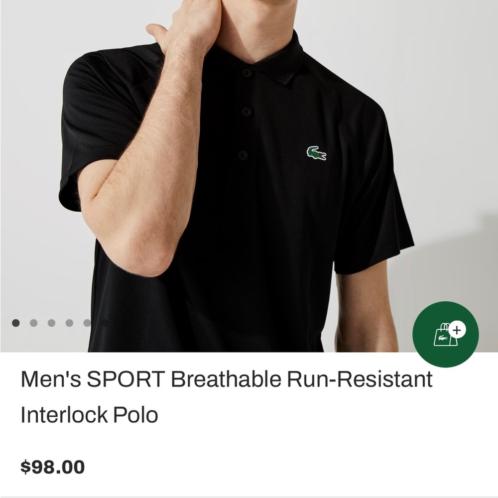 Lacoste Sport black polo ultra dry fit